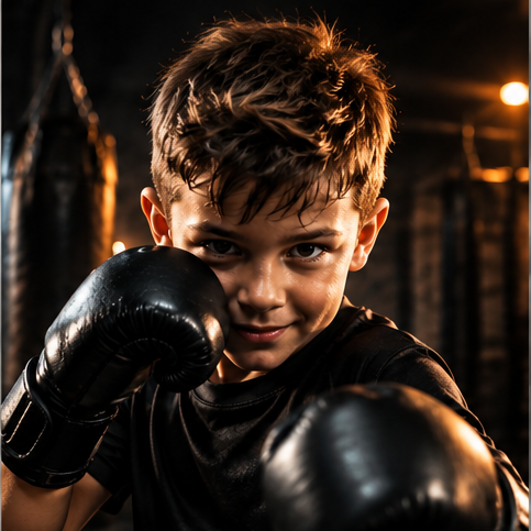 Cours pour les enfants - Saint Brieuc - Boxing Academy Enfant pendant un entraînement de boxe à Saint-Brieuc – Boxing Academy